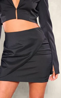 Sale PrettyLittleThing Tall Tailored Mini Skirt Black