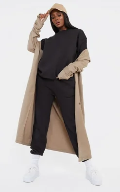PrettyLittleThing Black Sweatsuits*Tall Ultimate Oversize Sweatshirt