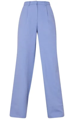 Discount PrettyLittleThing Tall High Waisted Suit Pants Blue