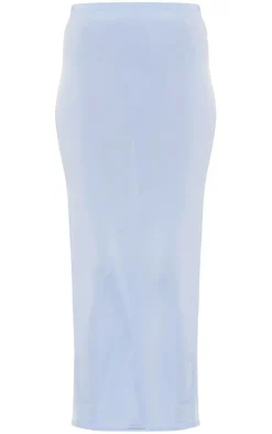 Discount PrettyLittleThing Tall Low Rise Slinky Midaxi Skirt Blue