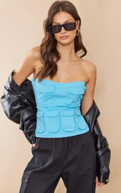 PrettyLittleThing Corsets*Tall Cargo Pocket Detail Corset Top