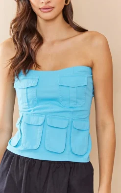 PrettyLittleThing Corsets*Tall Cargo Pocket Detail Corset Top