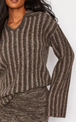 PrettyLittleThing Sweaters*Tall Knitted Rib Detail V Neck Sweater