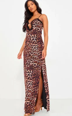 Tall Leopard Mesh Maxi Dress-PrettyLittleThing Best