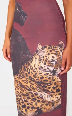 Tall Animal Print Sleeveless Maxi Dress-PrettyLittleThing Outlet