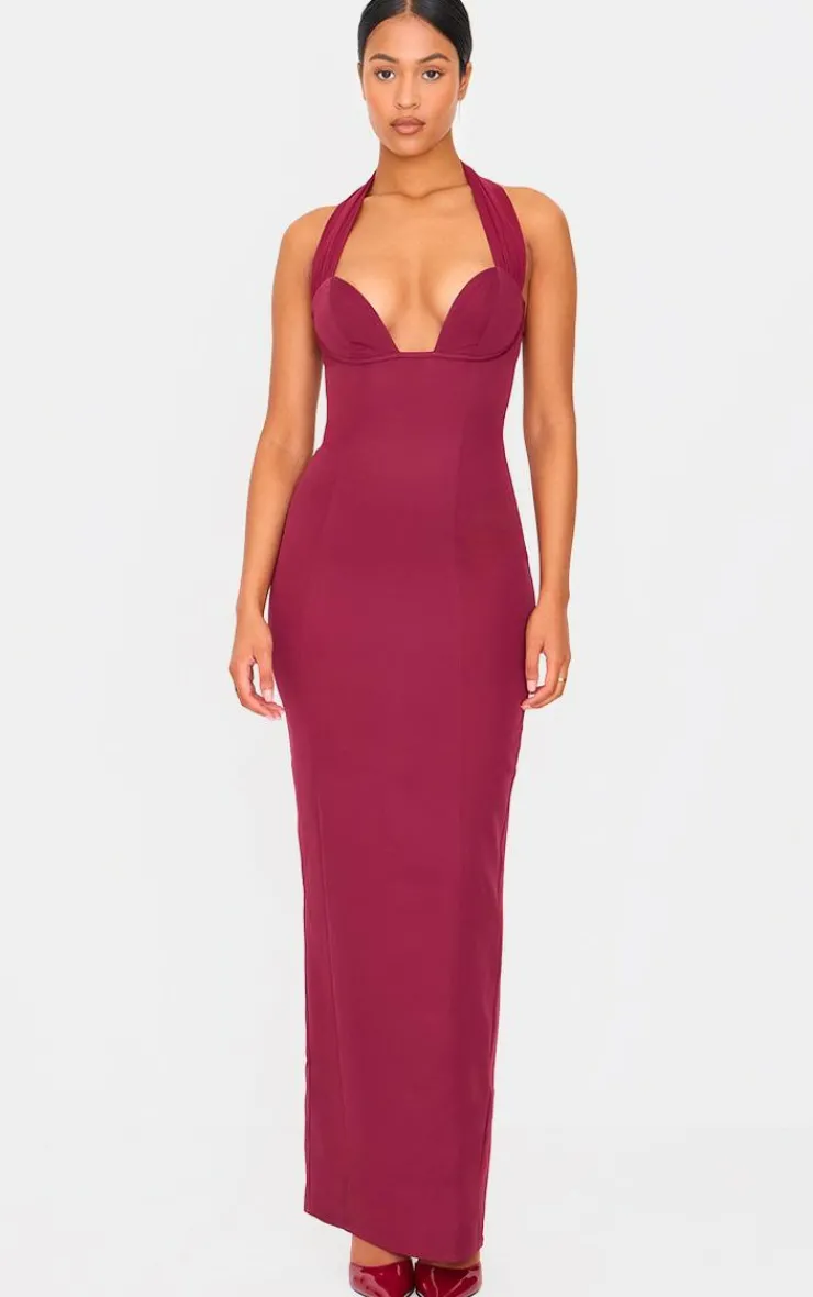 PrettyLittleThing Christmas Party Dresses*Tall Bodycon Halterneck Midaxi Dress