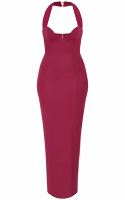 PrettyLittleThing Christmas Party Dresses*Tall Bodycon Halterneck Midaxi Dress