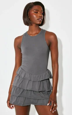 Tall Frill Shift Dress-PrettyLittleThing Hot