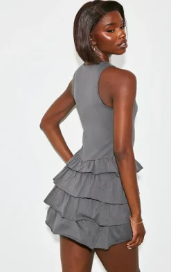Tall Frill Shift Dress-PrettyLittleThing Hot