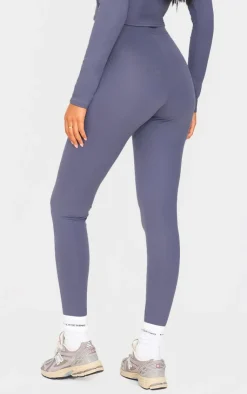 Outlet PrettyLittleThing Tall High Waisted Active Leggings Charcoal