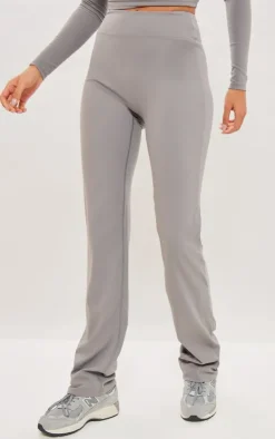 Clearance PrettyLittleThing Tall Snatched Sculpt Flare Pants Charcoal