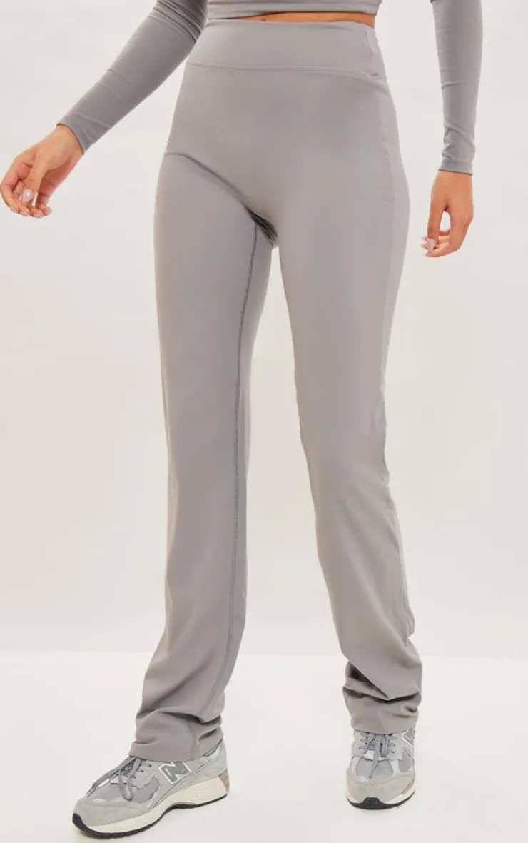 Clearance PrettyLittleThing Tall Snatched Sculpt Flare Pants Charcoal