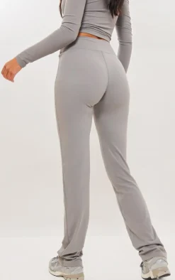 Clearance PrettyLittleThing Tall Snatched Sculpt Flare Pants Charcoal