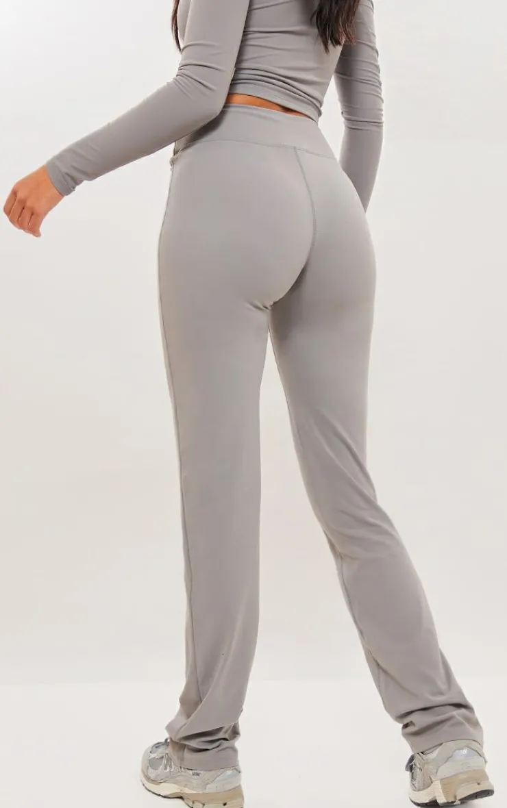 Clearance PrettyLittleThing Tall Snatched Sculpt Flare Pants Charcoal