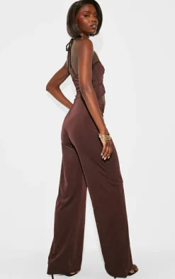 Tall Halterneck Cut Out Trim Detail Jumpsuit-PrettyLittleThing Sale