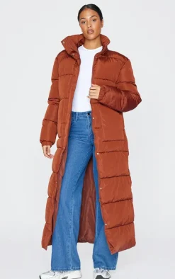 PrettyLittleThing Puffer Jackets*Tall Maxi Contrast Hooded Puffer