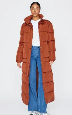 PrettyLittleThing Puffer Jackets*Tall Maxi Contrast Hooded Puffer