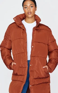 PrettyLittleThing Puffer Jackets*Tall Maxi Contrast Hooded Puffer