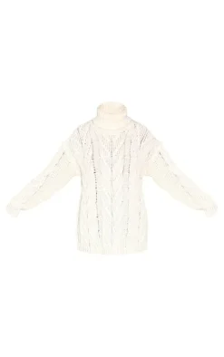 PrettyLittleThing Sweaters*Tall Chunky Cable Knit Turtle Neck Sweater