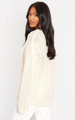 PrettyLittleThing Sweaters*Tall Chunky Knit Crew Neck Sweater