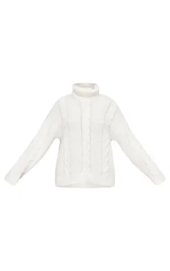 PrettyLittleThing Sweaters*Tall Oversized Cable Knit Sweater