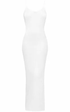 Tall Rib Knit Strappy Midaxi Dress-PrettyLittleThing New