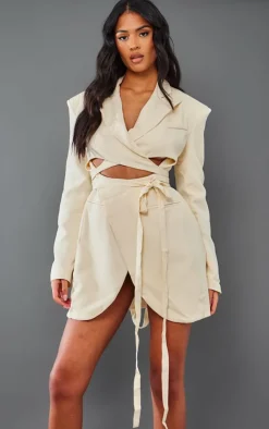 Tall Wrap Around Blazer Dress-PrettyLittleThing Outlet
