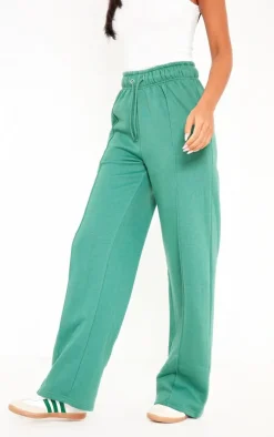Discount PrettyLittleThing Tall Seam Detail Straight Leg Sweatpants Dark Teal