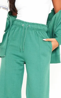 Discount PrettyLittleThing Tall Seam Detail Straight Leg Sweatpants Dark Teal