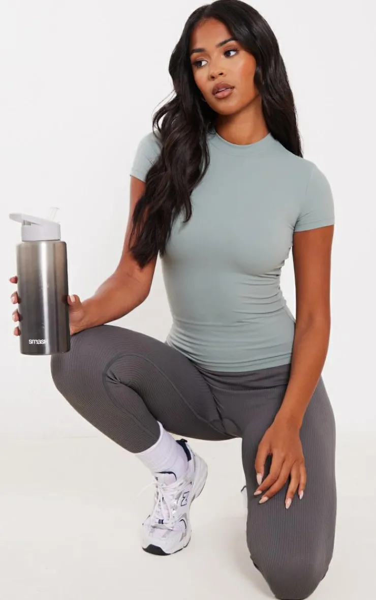 PrettyLittleThing Snatched*Tall Dusty Snatched Sculpt Short Sleeve T Shirt