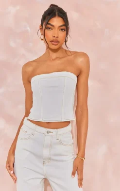 PrettyLittleThing Corsets*Tall Denim Corset Top