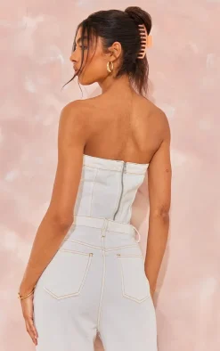PrettyLittleThing Corsets*Tall Denim Corset Top