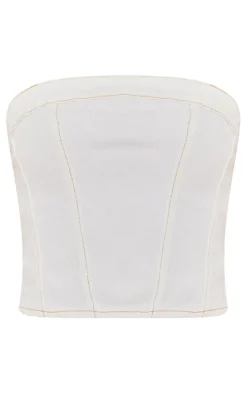 PrettyLittleThing Corsets*Tall Denim Corset Top