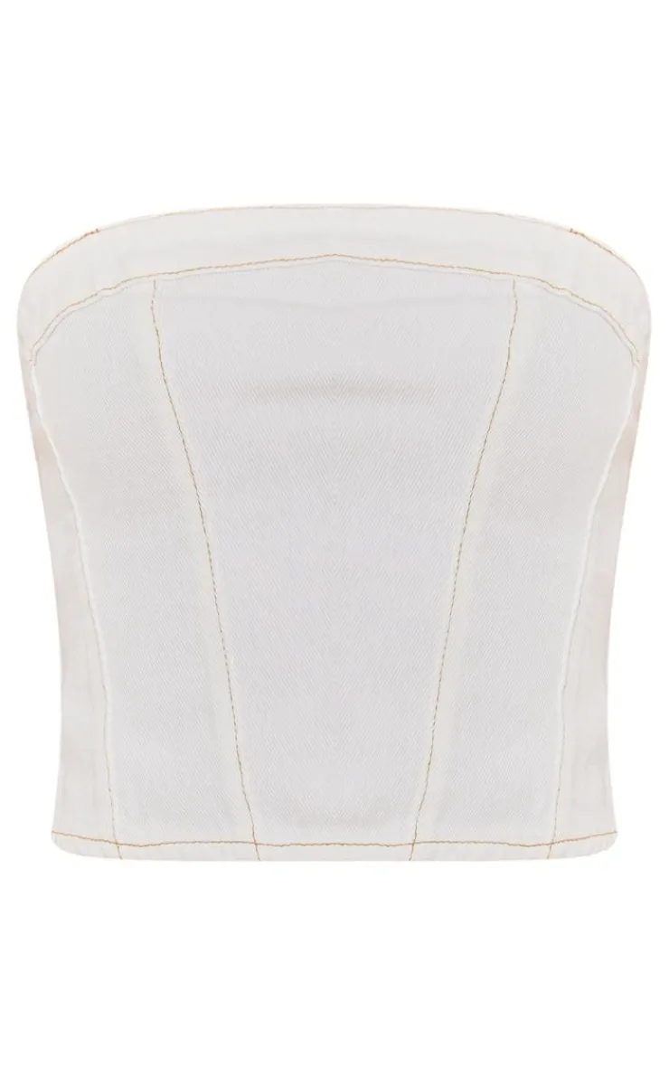 PrettyLittleThing Corsets*Tall Denim Corset Top