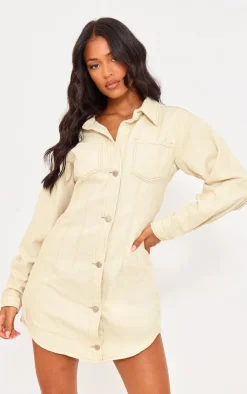Tall Denim Oversized Shirt Dress-PrettyLittleThing Sale