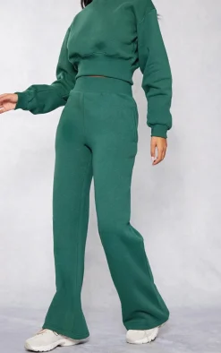 Hot PrettyLittleThing Tall Wide Leg Sweatpants Green