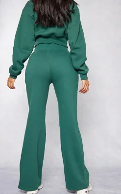 Hot PrettyLittleThing Tall Wide Leg Sweatpants Green