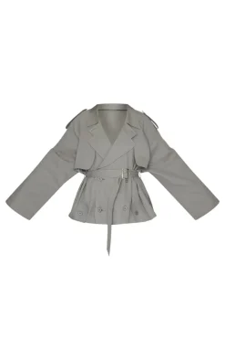 PrettyLittleThing Trench Coats*Tall Cropped Oversized Trench Coat