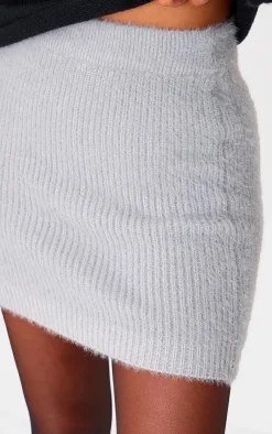 PrettyLittleThing Knitted Two Piece Sets*Tall Fluffy Knitted Mini Skirt