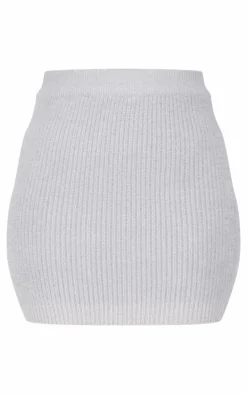 PrettyLittleThing Knitted Two Piece Sets*Tall Fluffy Knitted Mini Skirt