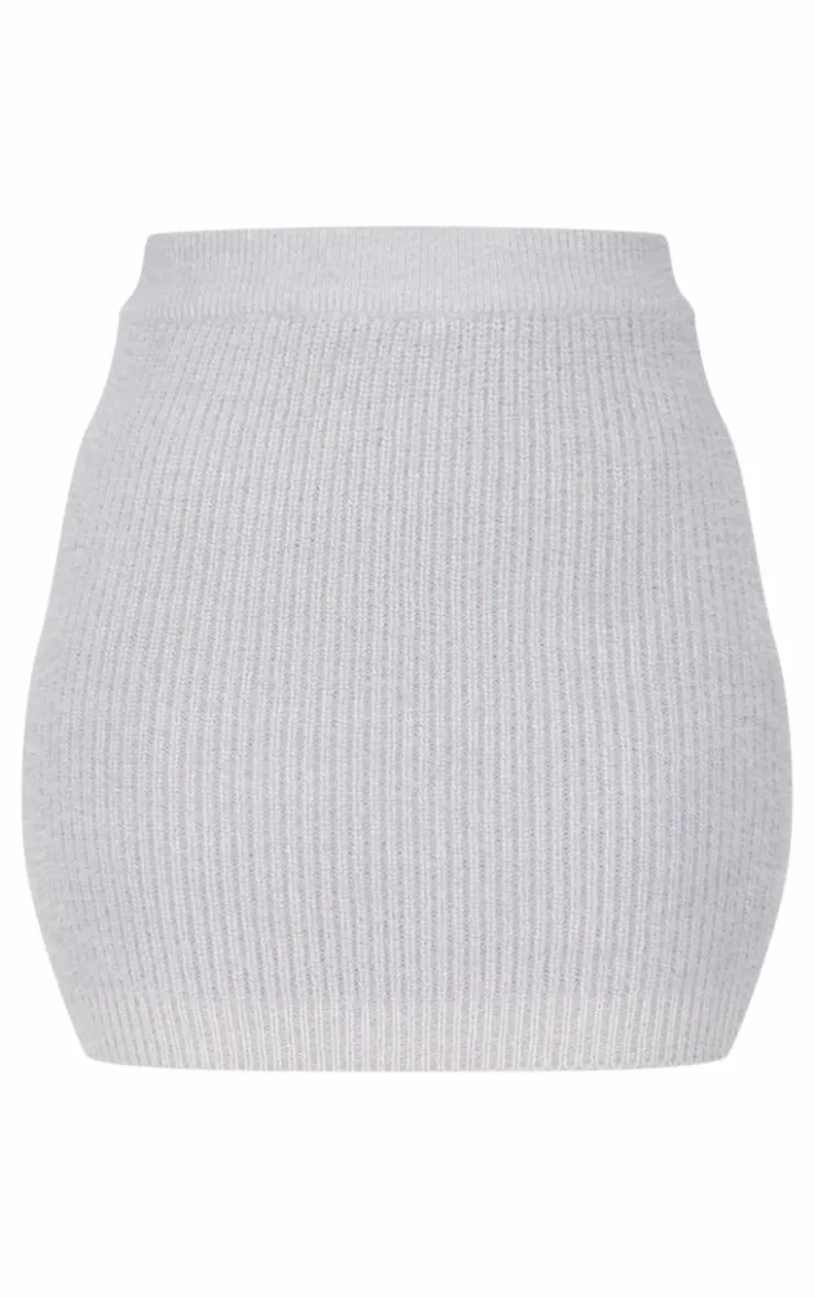PrettyLittleThing Knitted Two Piece Sets*Tall Fluffy Knitted Mini Skirt