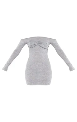 Tall Knot Front Detail Micro Mini Dress-PrettyLittleThing