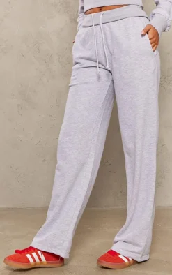 PrettyLittleThing Grey Sweatsuits*Tall Straight Leg Fold Over Sweatpants