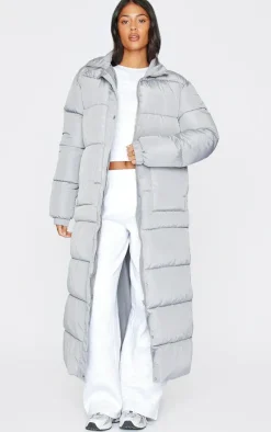 PrettyLittleThing Puffer Jackets*Tall Maxi Contrast Hooded Puffer Coat