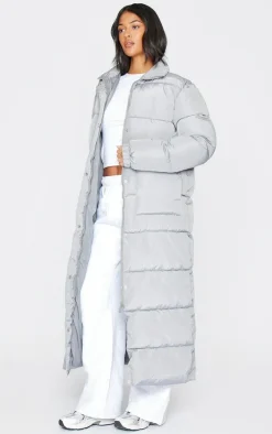 PrettyLittleThing Puffer Jackets*Tall Maxi Contrast Hooded Puffer Coat