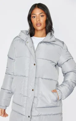 PrettyLittleThing Puffer Jackets*Tall Maxi Contrast Hooded Puffer Coat