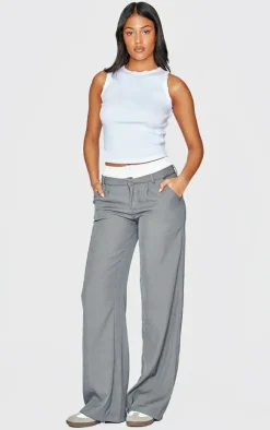 PrettyLittleThing Christmas Day Outfits*Tall Premium Woven Double Waistband Tailored Pants