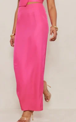 New PrettyLittleThing Tall Maxi Skirt Hot Pink