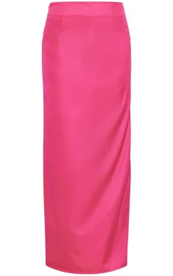 New PrettyLittleThing Tall Maxi Skirt Hot Pink