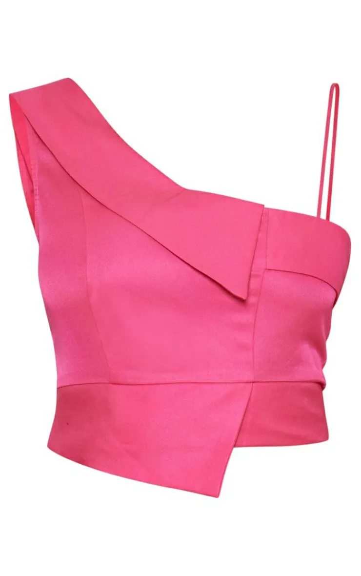 Tall One Strap Detail Crop Top-PrettyLittleThing New